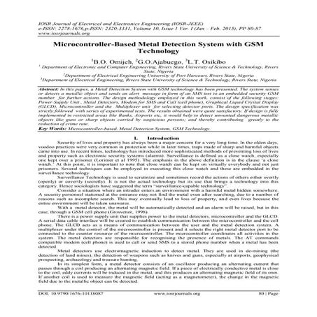 Microcontroller-Based Metal Detection System with GSM Technology