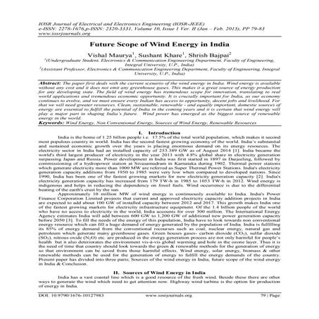 Future Scope of Wind Energy in India