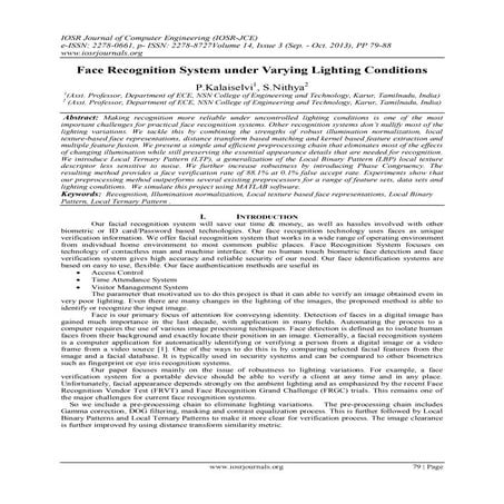 Face Recognition System under Varying Lighting Conditions