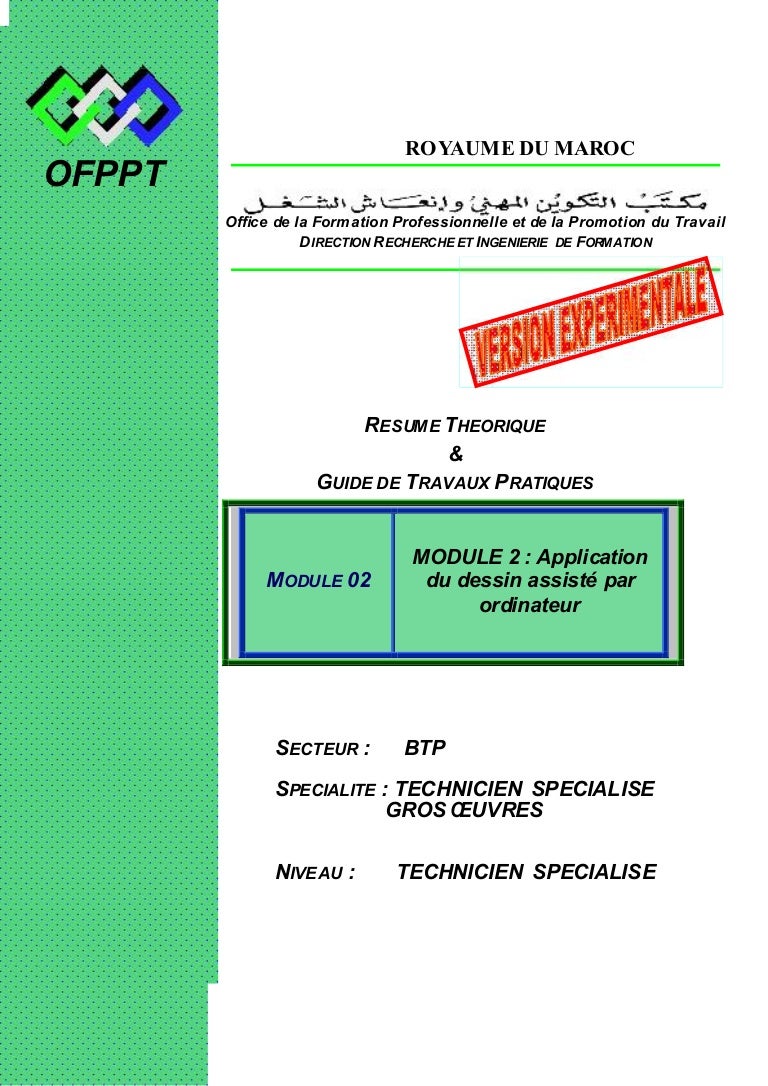 M02 Dessin Assisté Par Ordinateur Ac Tsgo Btp Tsgo