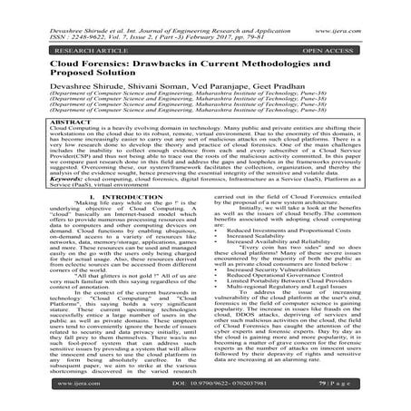 Cloud Forensics: Drawbacks in Current Methodologies and Proposed Solution