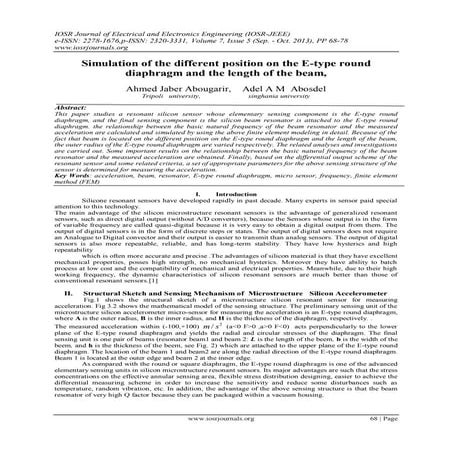 Simulation of the different position on the E-type round diaphragm and the le...
