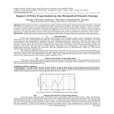 Impact of Price Expectation on the Demand of Electric Energy