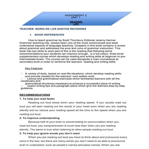 IMPROVE YOUR READING