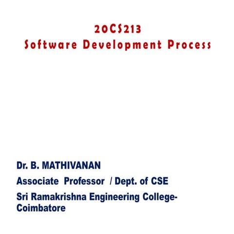 SOFTWARE DEVELOPMENT PROCESS - INTRODUCTION | PPTX