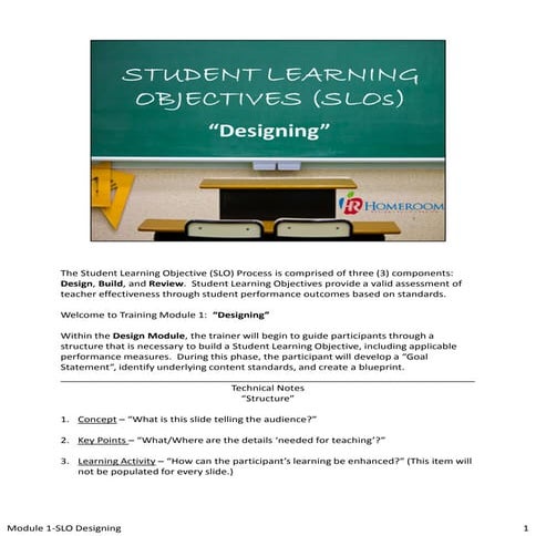 M1-Designing-SLOs-13NOV13 | PDF