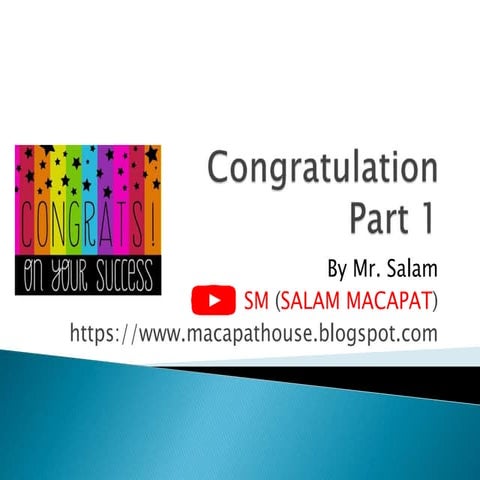 KELAS 10 SMA WAJIB PERTEMUAN 6// congratulation 1