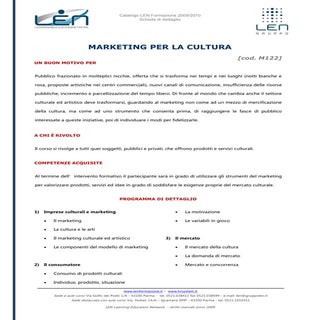 Marketing per la cultura - Scheda c...