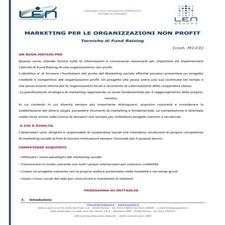 Marketing per le organizzazioni non...