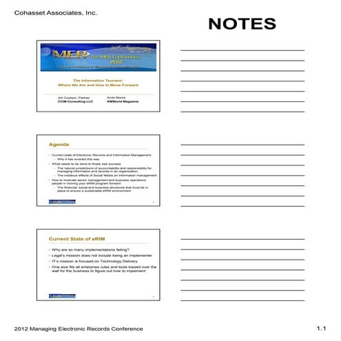 M12S01 - The Information Tsunami: Where We Are and How to Move Forward