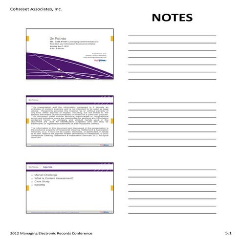 M12S05 - CASE STUDY: Leveraging Content Analytics to Kick-Start your Information Governance Initiative