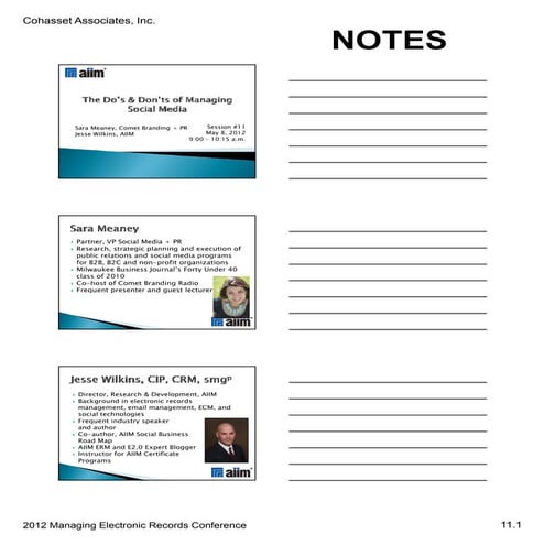  M12S11 - The Do's and Don'ts of Managing Social Media