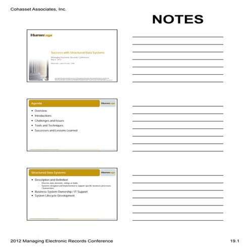  M12S19 - S19 - CASE STUDY: e-RIM Success with Structured Data Systems