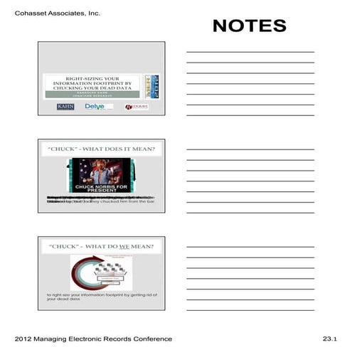 M12S23 - Right-sizing Your Information Footprint by Chucking Your Dead Data