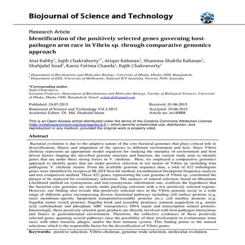 Identification of the positively selected genes governing host-pathogen arm r...