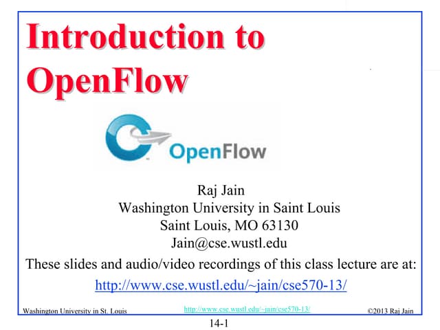 Introduction to OpenFlow