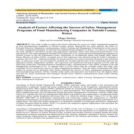 Occupational health and safety management systems | PDF