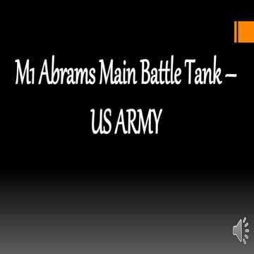 M1 abrams main battle tank – us army