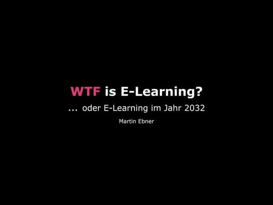 WTF is E-Learning?