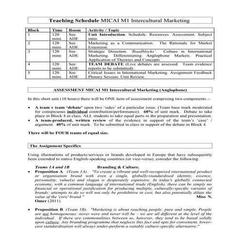 M1 Intercultural Marketing T Sched Inc Assmt