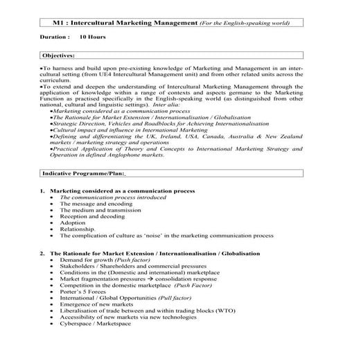 M1 Intercultural Marketing Unit Spec