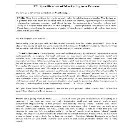 T2 spec marketing process