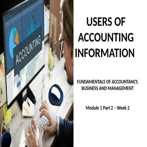 Users of Accounting Information | PDF