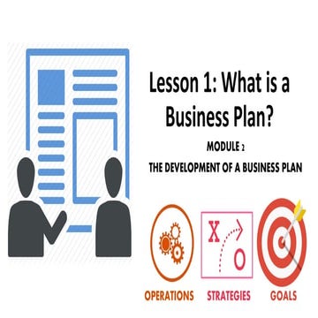 Lesson 3 what is a business plan