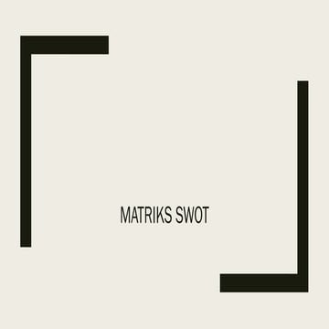 Analisis SWOT-SPACE matrix untuk PT Amerta Indah Otsuka | PPTX