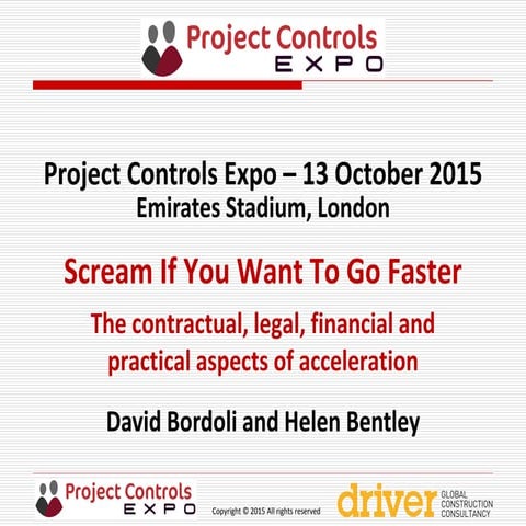 Session M2 - Scream If You Want To Go Faster - The contractual, legal, financ...