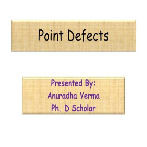 M2 point defects