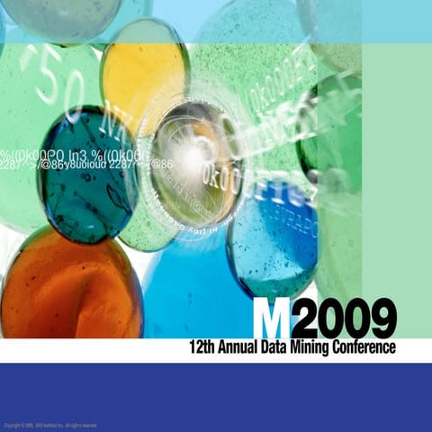 Financial Data Mining and Algo Trading presented at the SAS Data Mining Confe...