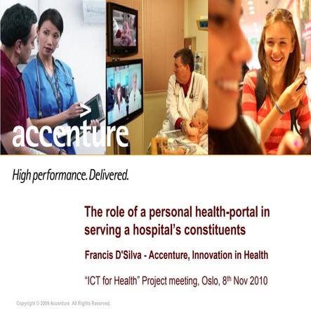 The role of patient-portals in hospitals - EU-project "ICT in health"