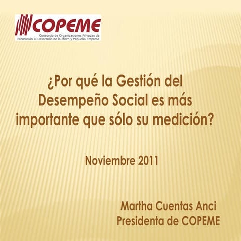 Martha Cuentas Anci, Why Managing for Social Performance is More Important th...