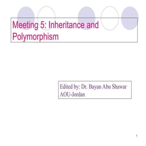 M251_Meeting Inheritance and Polymorphism | PPT