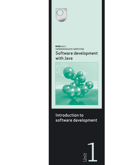 M256 Unit 1 - Software Development with Java
