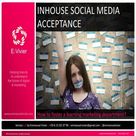 In house social media acceptance - how to foster a learning marketing department