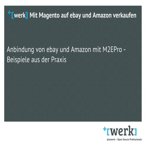 M2E Pro Praxisbeispiele - mit der Magento eBay Amazon Extension mehr verkaufen