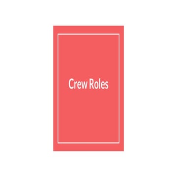 Crew roles | PPTX