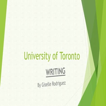 University of toronto escrita IV