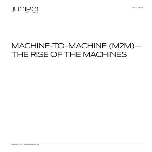 Machine to Machine White Paper