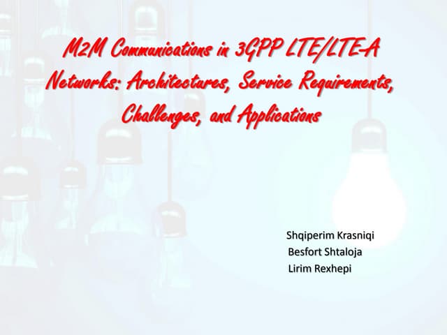 M2M communications