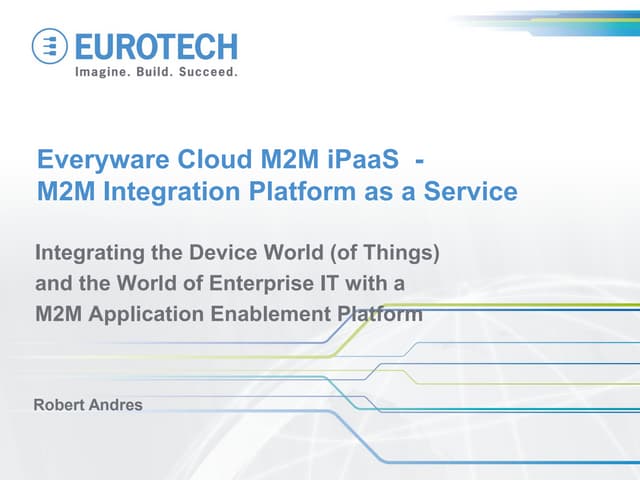 M2M Integration Platform as a Service iPaaS