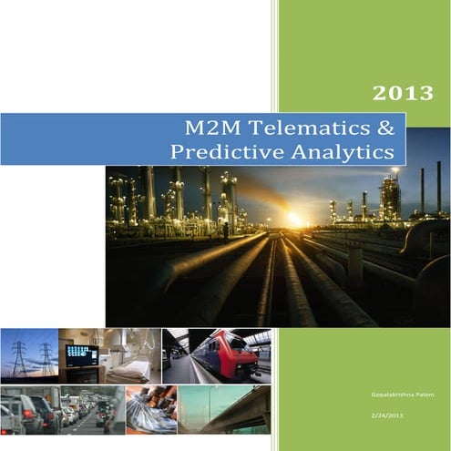 M2M Telematics & Predictive Analytics White Paper by Gopalakrishna