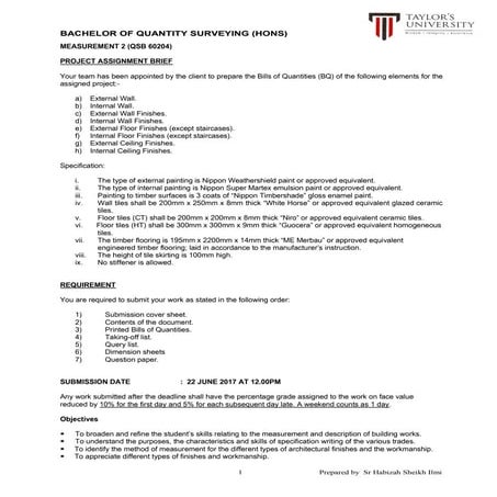 M2 project assignment mar 2017