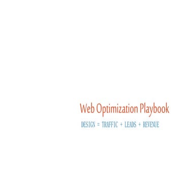 Web Optimization Playbook