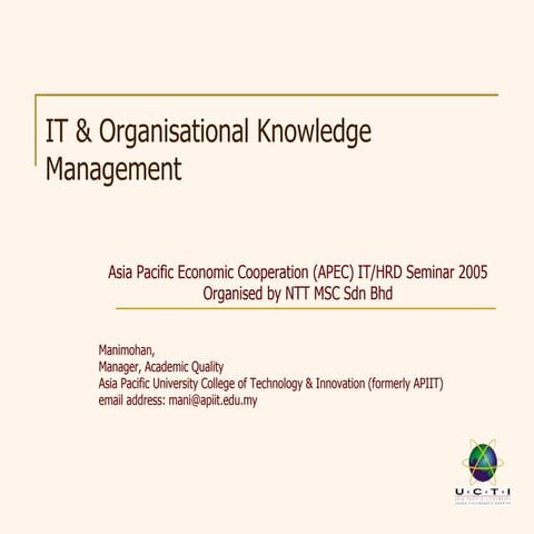 Information & knowledge management | PPTX