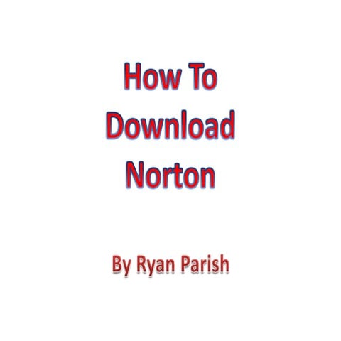 M3 - how to download norton