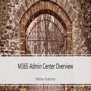 M365 admin center overview - November 2018