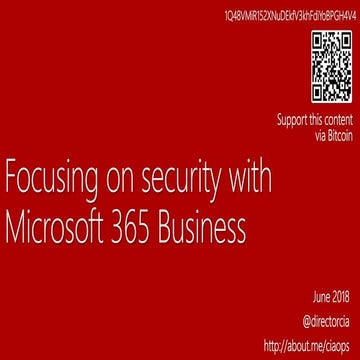 Focusing on security with Microsoft 365 Business